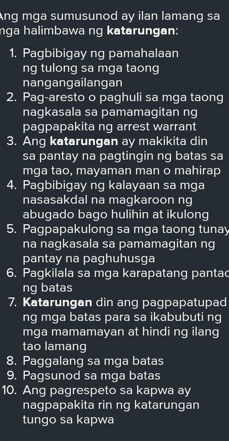 kasalungat ng katarungan answers